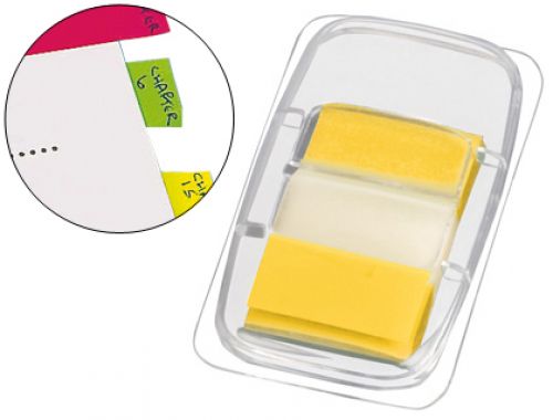 Bandas separadoras q-connect index amarelas dispensador de 50 unidades , Q-connect , 43311 , 5705831036345